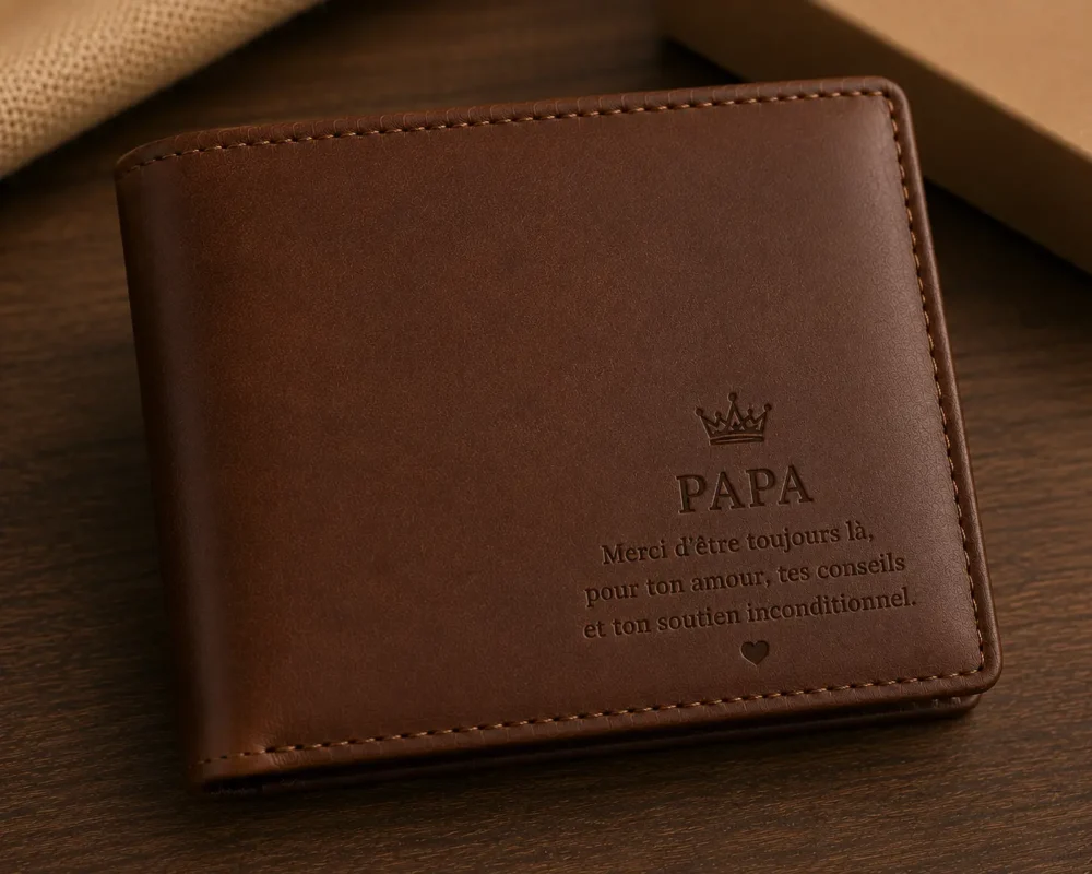 Personalized Engraved Leather Wallet