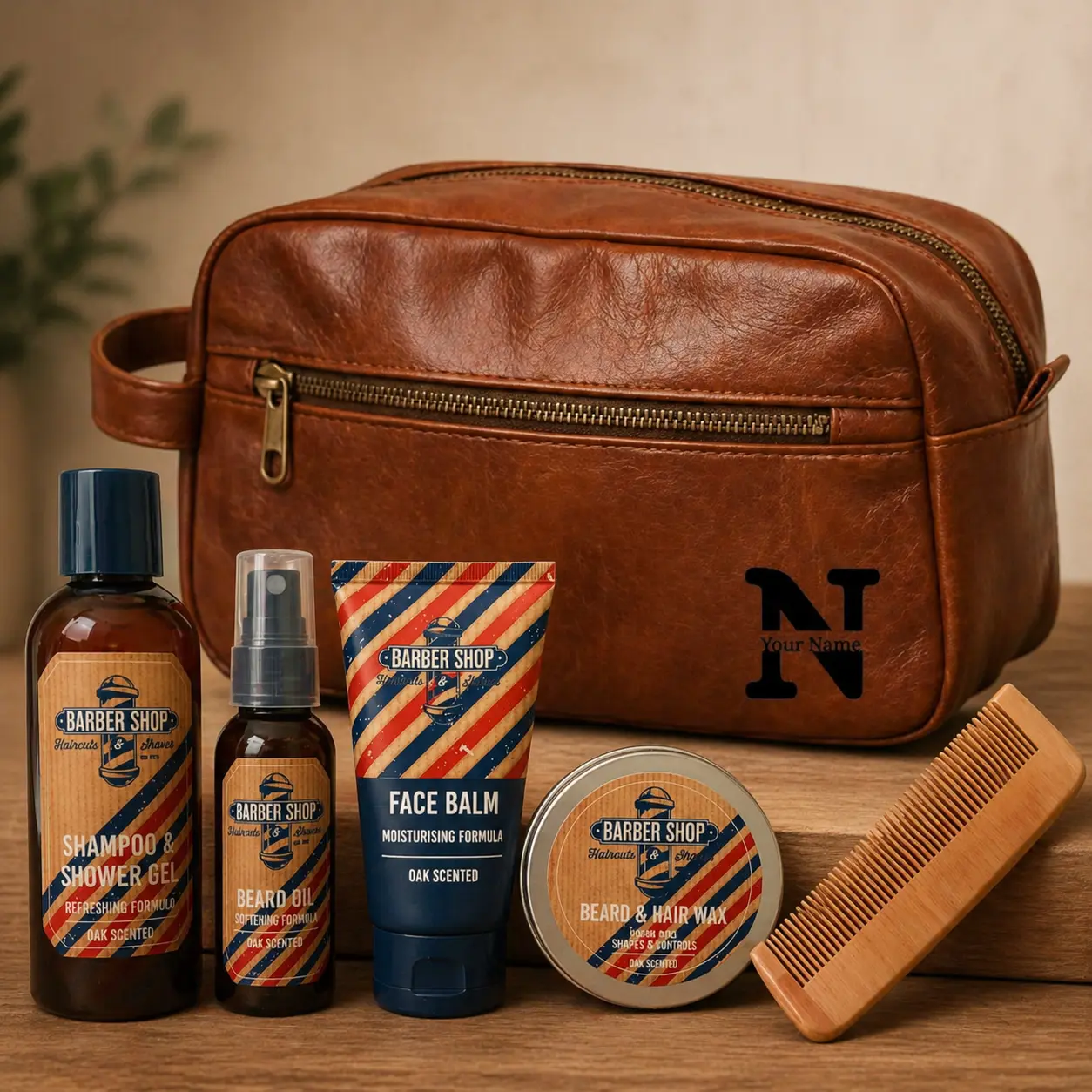 Personalized Men’s Elegance Gift Set – Bag & Grooming Care