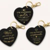 Personalized Teacher Heart Key Ring