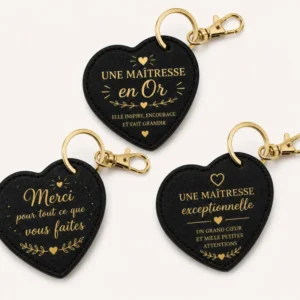 Personalized Teacher Heart Key Ring